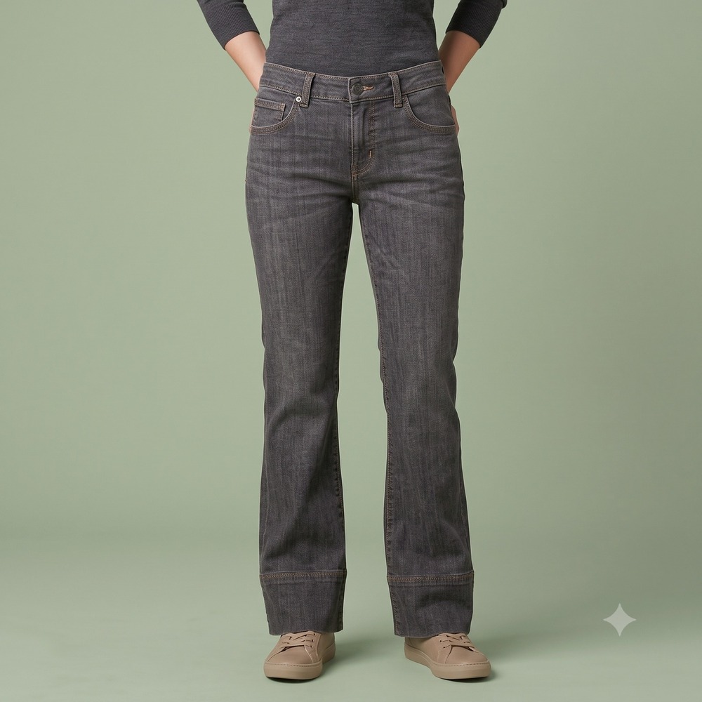 Express X2 Quality Denim Grey‎ Capri Jeans Embroidered Pockets Women's 8 EUC